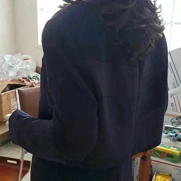 Dress EVENING MAXI JONES NEW YORK NAVY BLUE - Picture 4 of 7